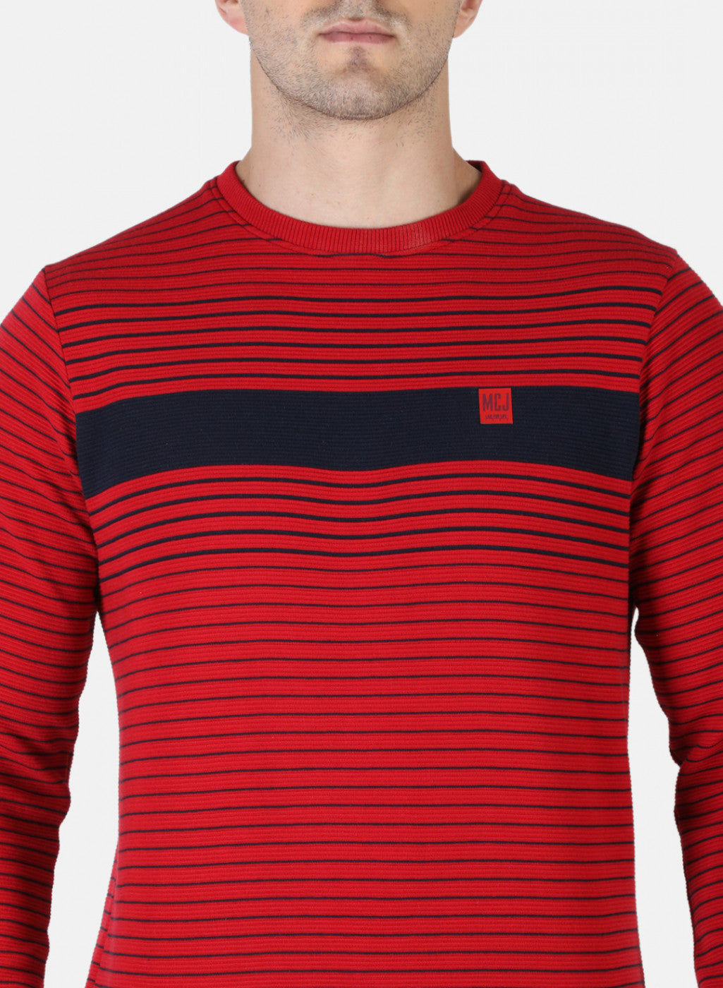 Men Red Stripe T-Shirt