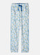 Girls Blue Printed Lower