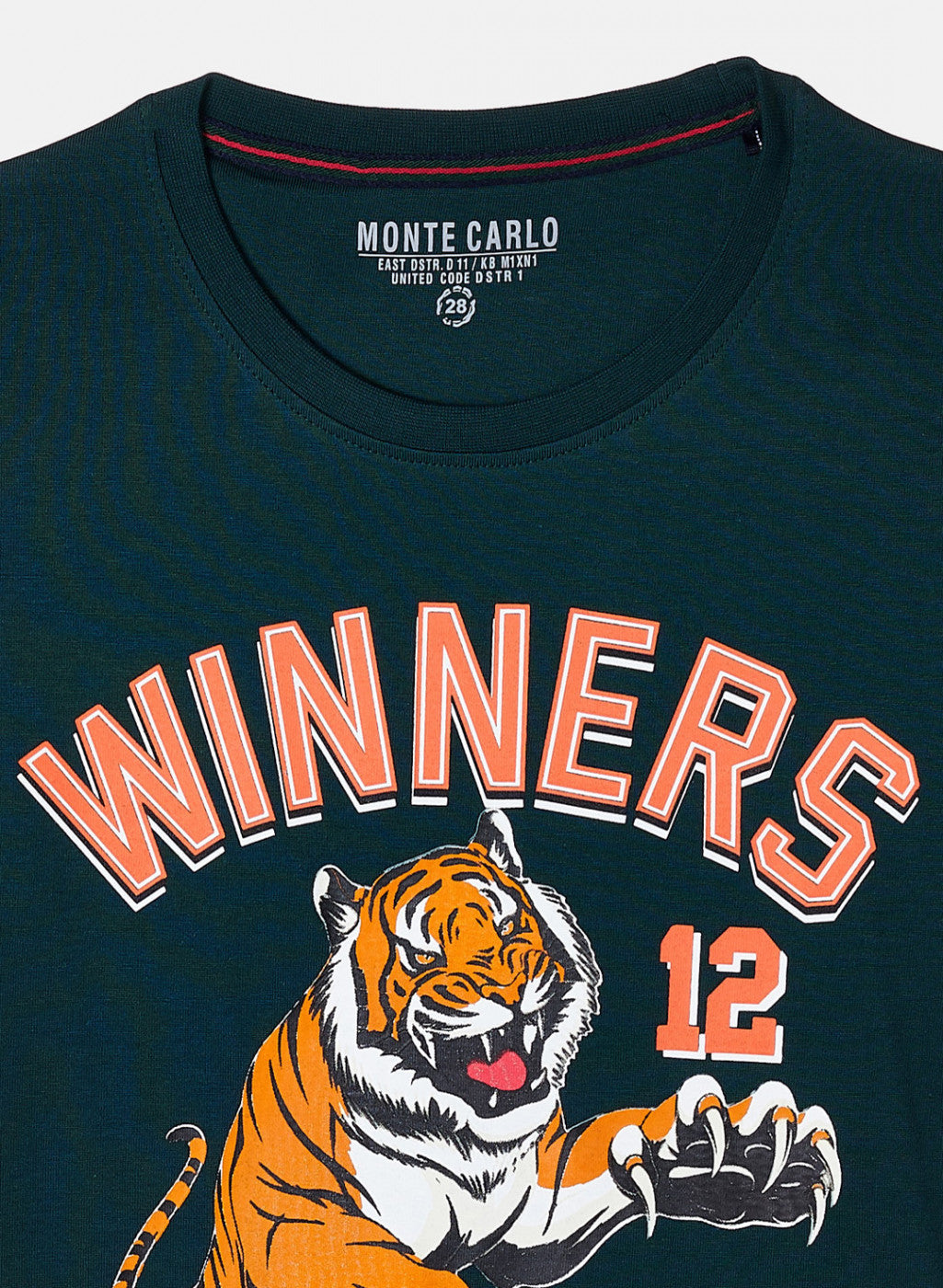 Boys Bottle Green Printed T-Shirt