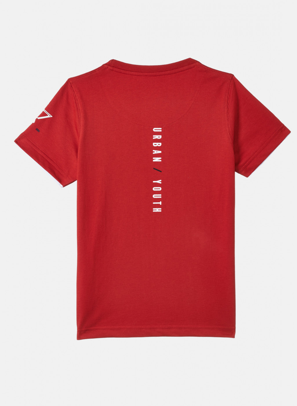 Boys Orange Printed T-Shirt