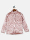 Girls Peach Solid Jacket