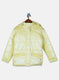 Girls Yellow Solid Jacket