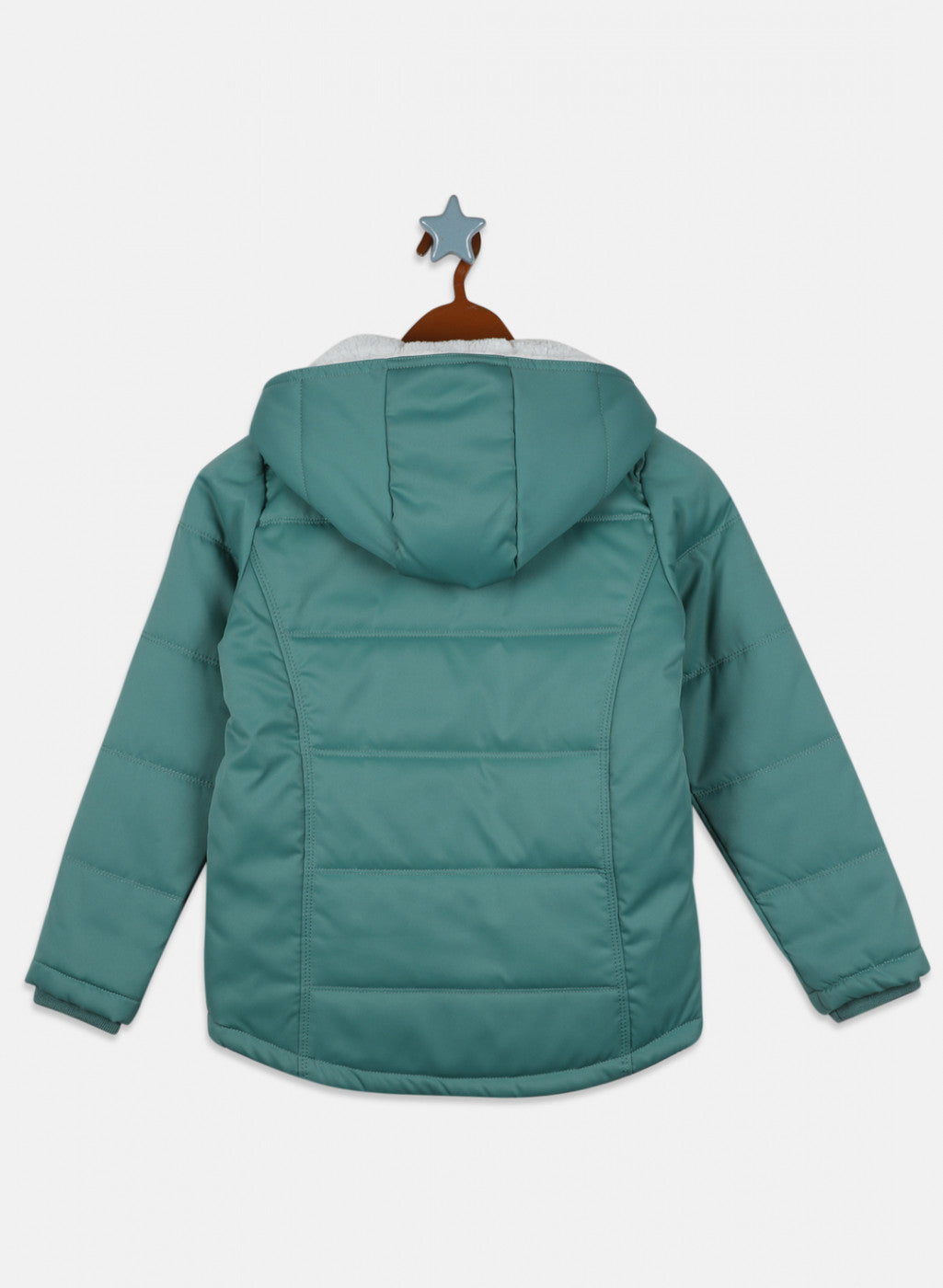 Girls Green Solid Jacket