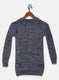 Girls Navy Blue Solid Top