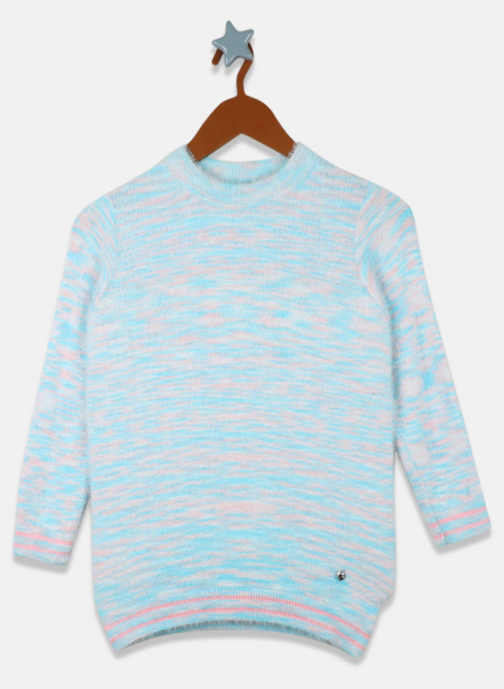 Girls Blue Solid Top