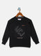 Boys Black Printed Sweatshirt