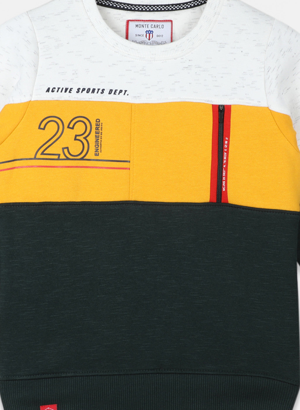 Boys Mustard & Green Printed Sweatshirt