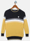 Boys Mustard & Navy Solid Pullover