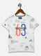 Boys Off White Printed T-Shirt