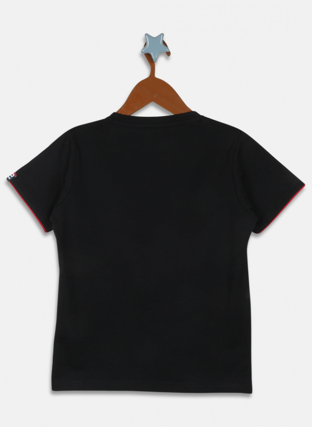 Boys Black Printed T-Shirt