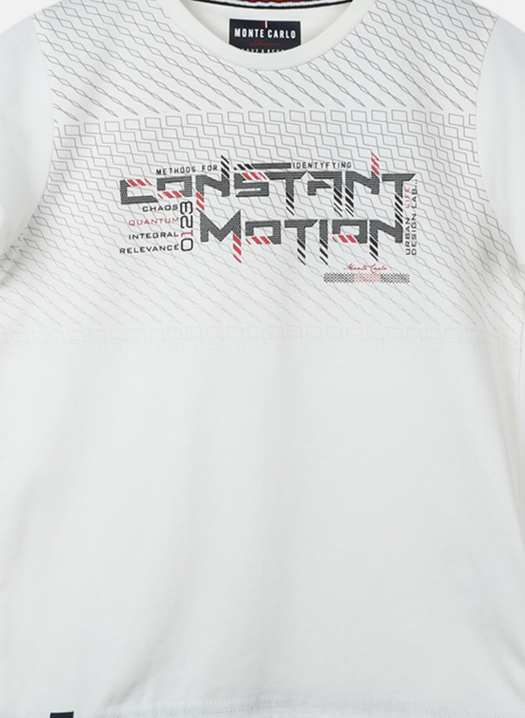 Boys Off White Printed T-Shirt