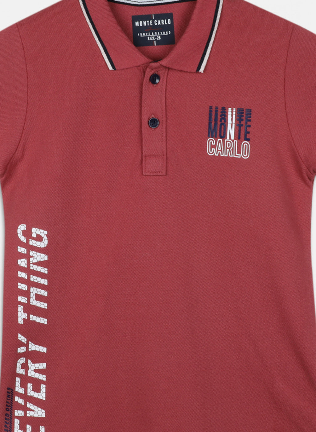 Boys Red Printed T-Shirt