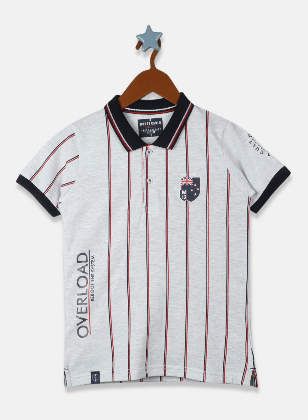 Boys Grey Printed T-Shirt