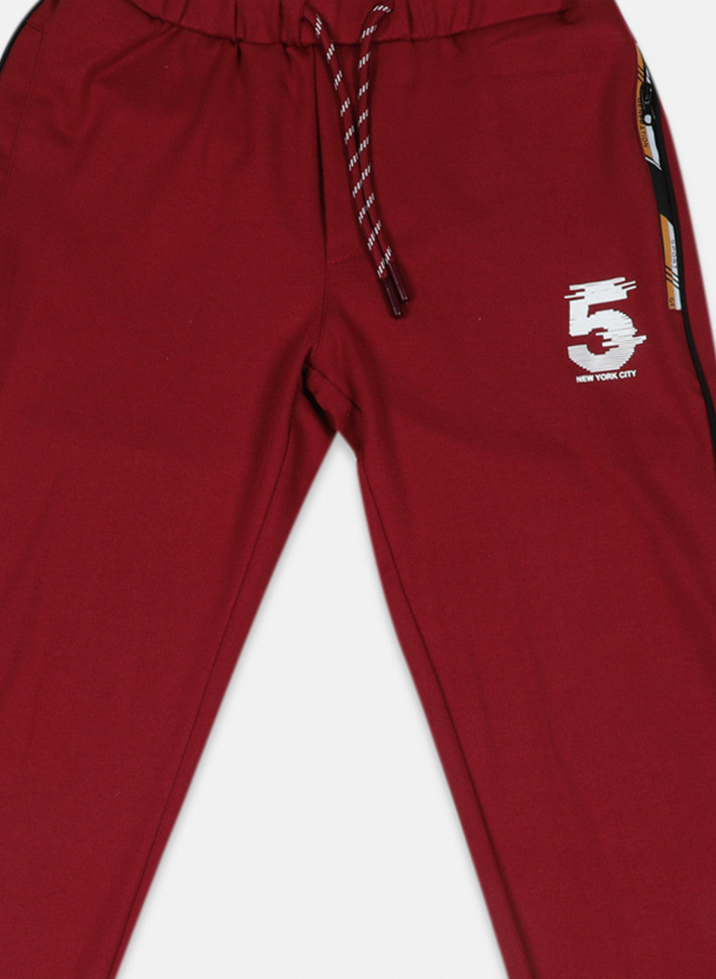 Boys Maroon Regular Fit Lower