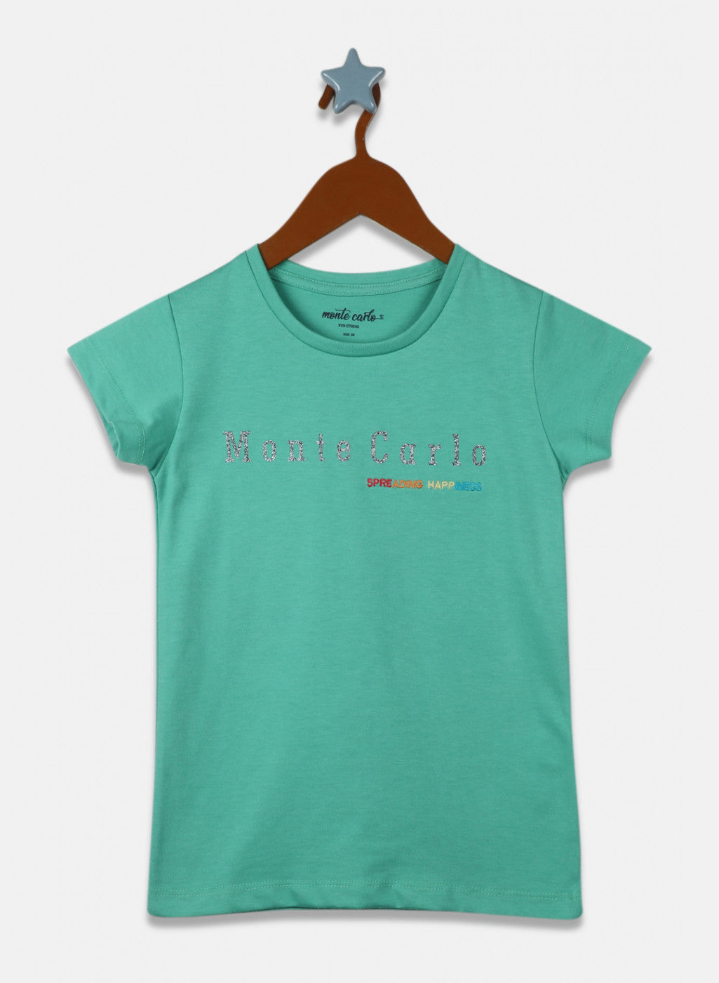 Girls Green Printed Top