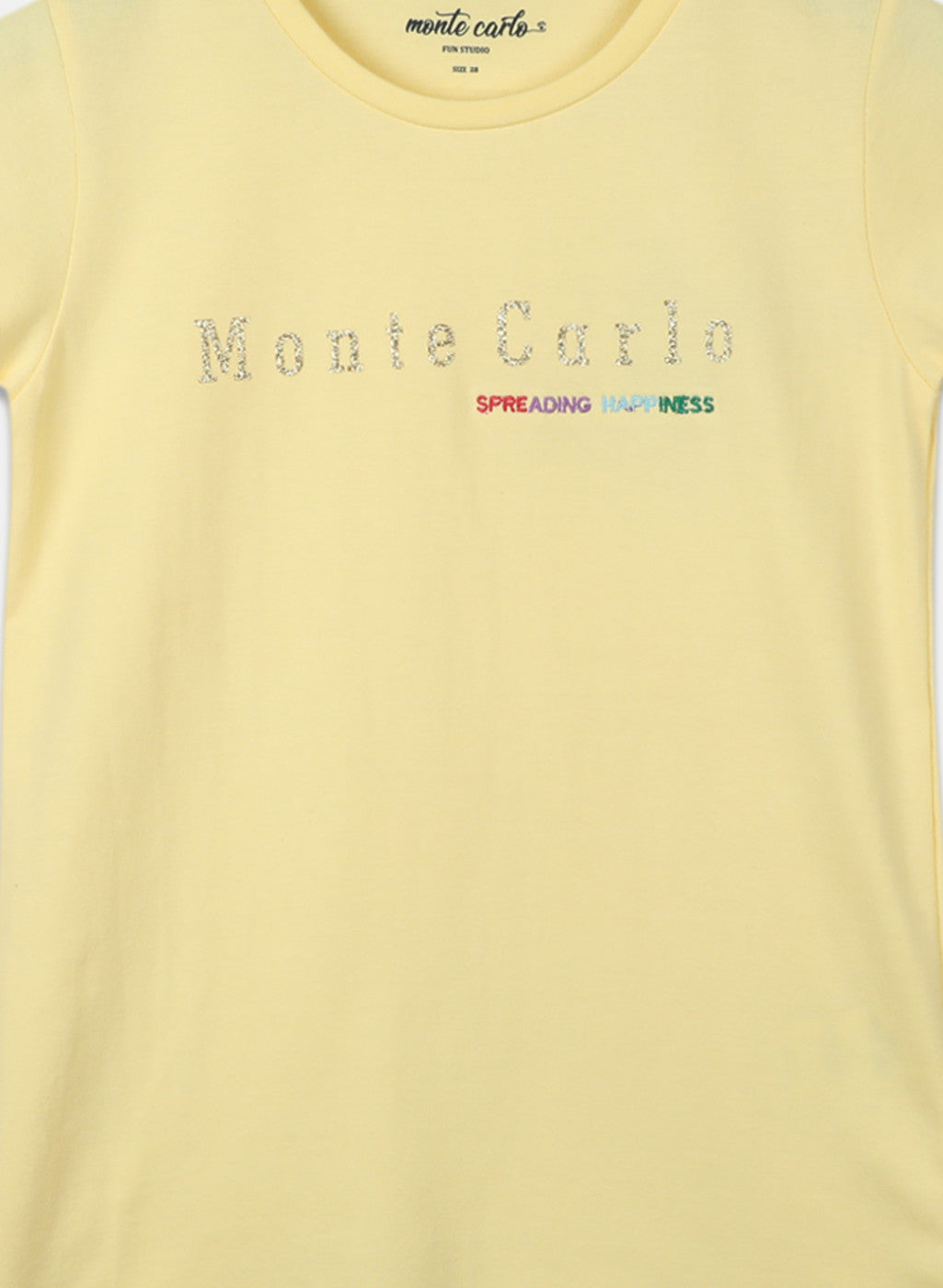 Girls Yellow Printed Top