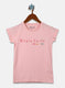 Girls Peach Printed Top
