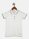 Girls Cream Plain T-Shirt