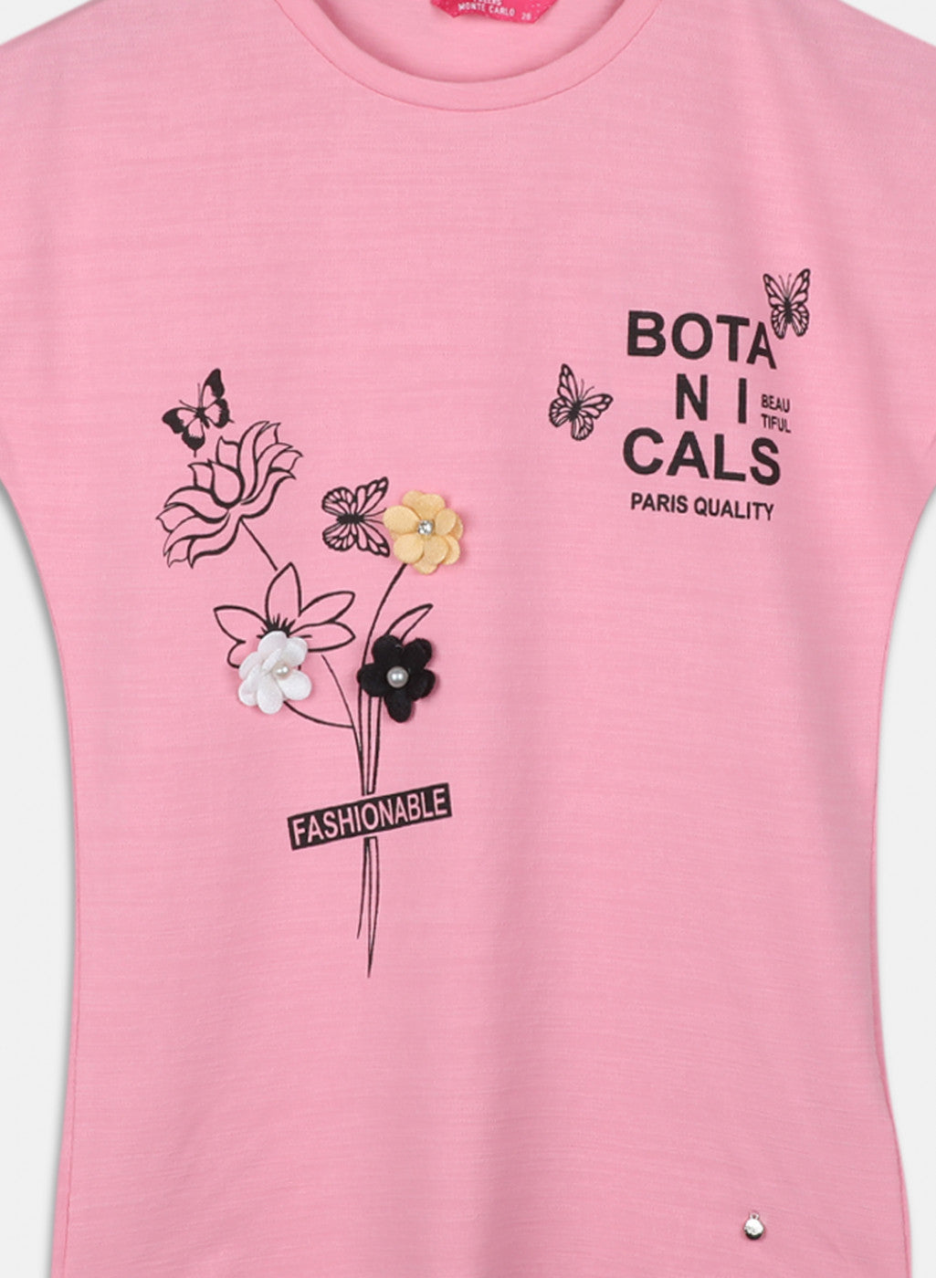 Girls Pink Printed Top