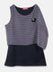 Girls Navy Blue Printed Top