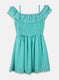 Girls Green Stripe Dress