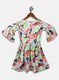 Girls Orange Printed Dress