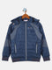 Boys NAvy Blue Solid Jacket