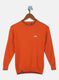 Boys Orange Solid Pullover