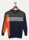 Boys NAvy Blue Solid Pullover