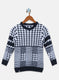 Boys NAvy Blue Jaquard Pullover
