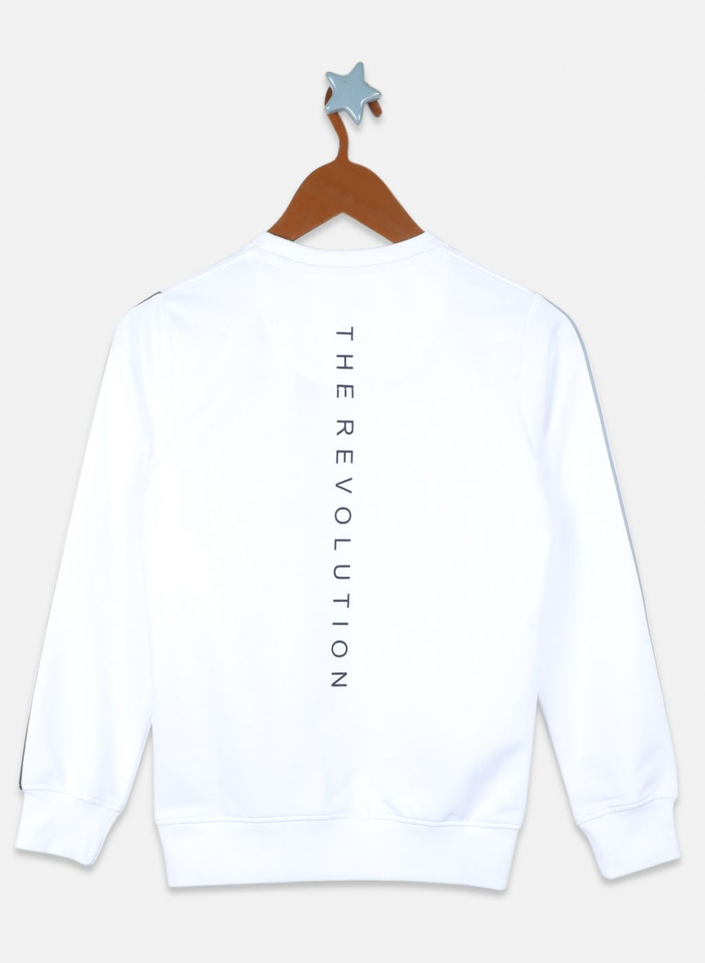 Boys White Printed Sweatshirt