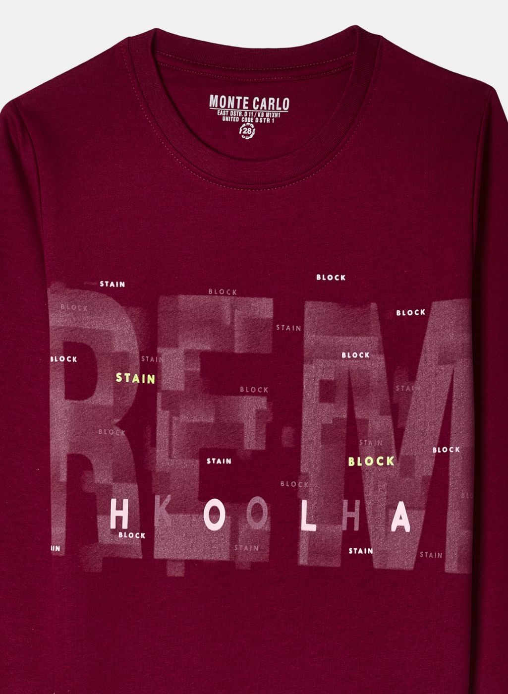 Boys Maroon Printed Sweatshirt