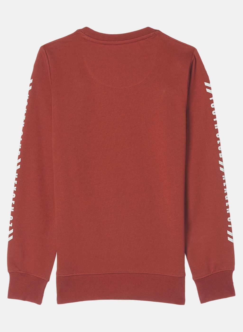 Boys Rust Orange Printed Sweatshirt