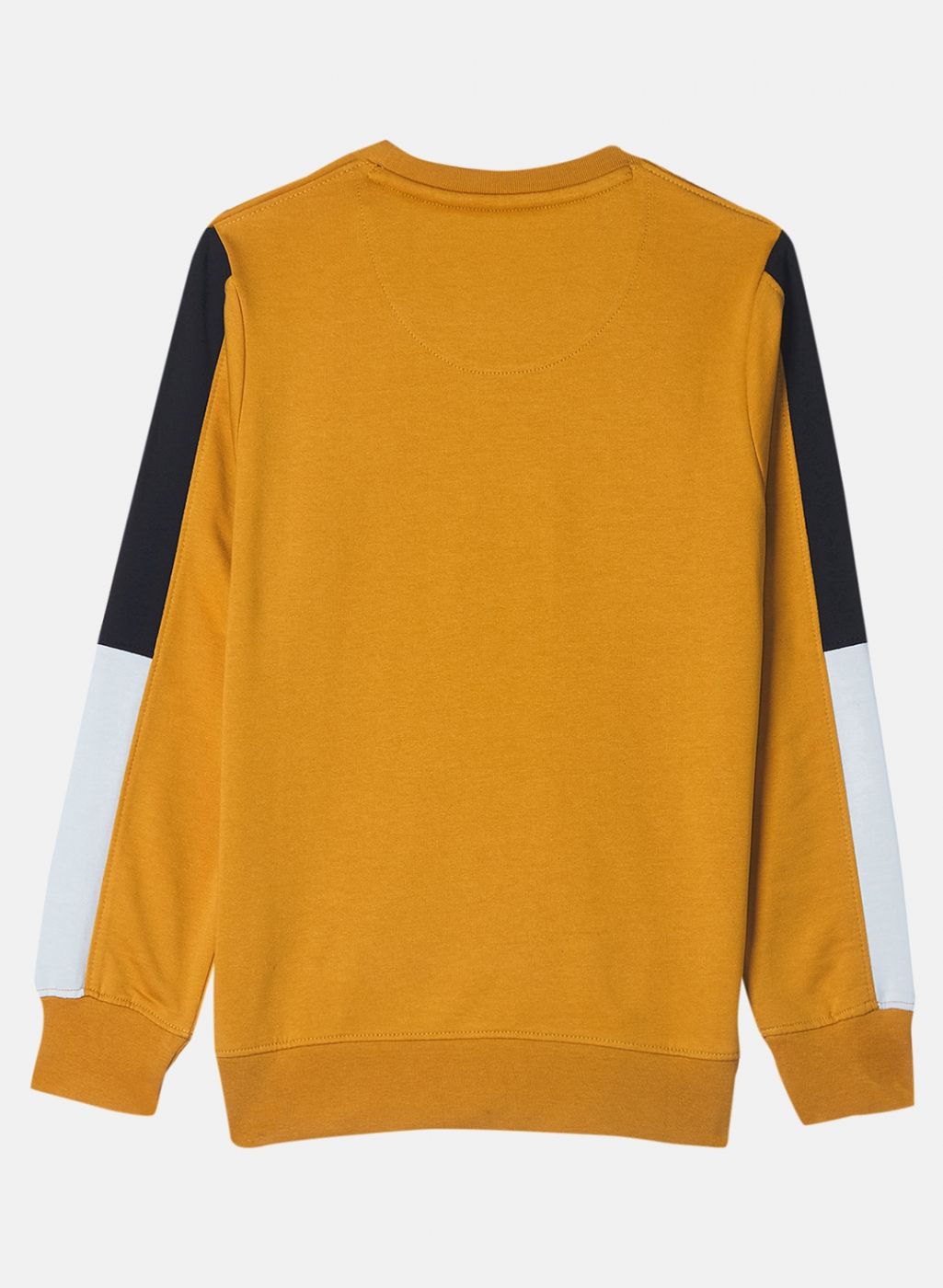 Boys Mustard Printed Sweatshirt