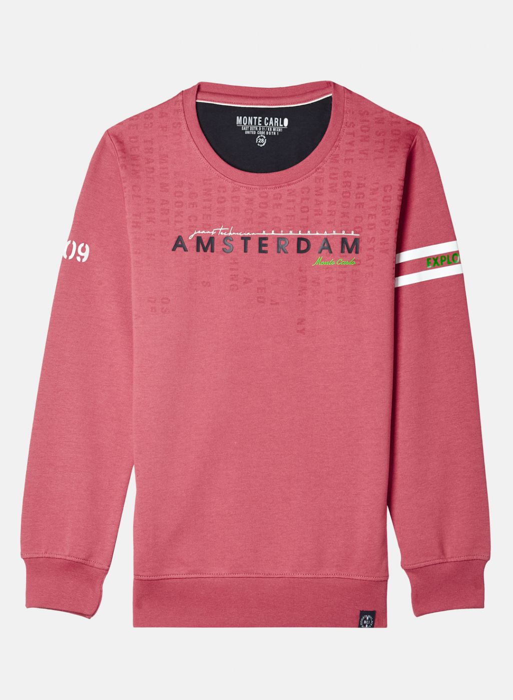 Boys Pink Printed Sweatshirt