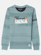 Boys Blue Printed Sweatshirt