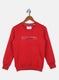 Boys Red Printed Sweatshirt