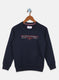 Boys NAvy Blue Printed Sweatshirt