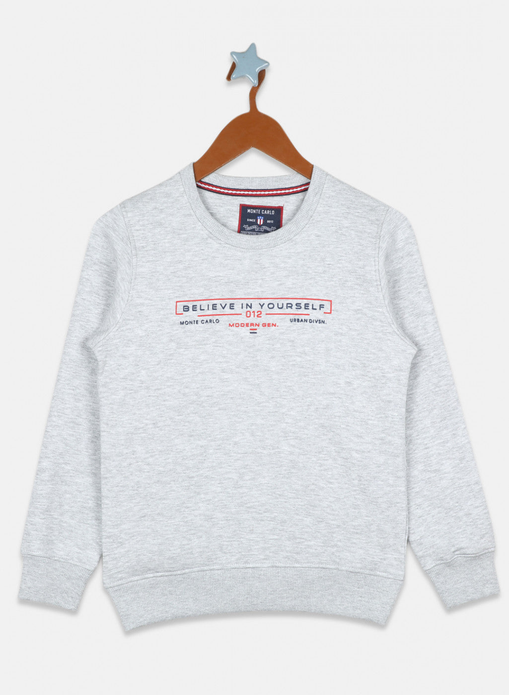 Boys Grey Printed Sweatshirt