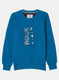 Boys Royal Blue Printed Sweatshirt