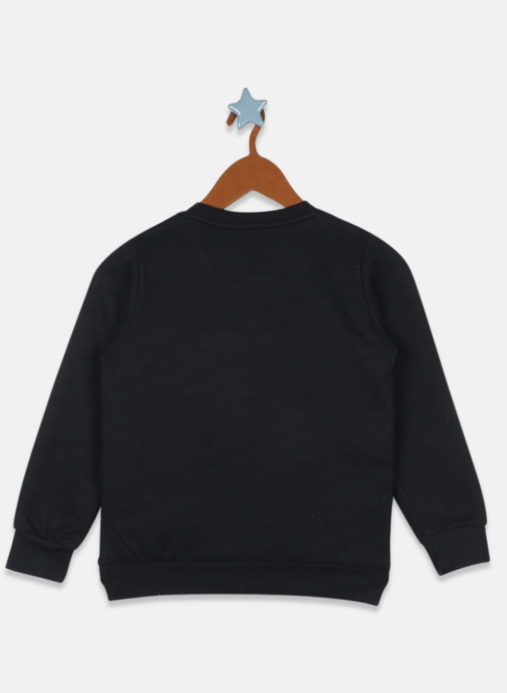 Boys Black Solid Sweatshirt