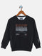 Boys Black Printed Sweatshirt