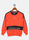 Boys Orange Printed Sweatshirt