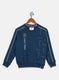 Boys Blue Printed Sweatshirt