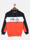 Boys Orange Printed Sweatshirt