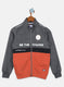 Boys Grey & Orange Printed Sweatshirt