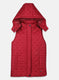 Girls Red Solid Jacket