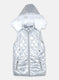 Girls Grey Printed Jacket