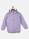 Girls Purple Solid Jacket