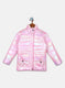 Girls Pink Solid Jacket